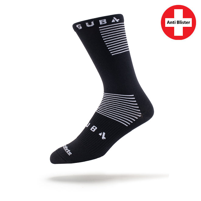Running Socks DRYLYTE Blister Free 3/4 Crew Black