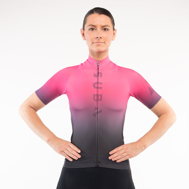 Cycling Jersey Euro Pro Pink-Fade Women's
