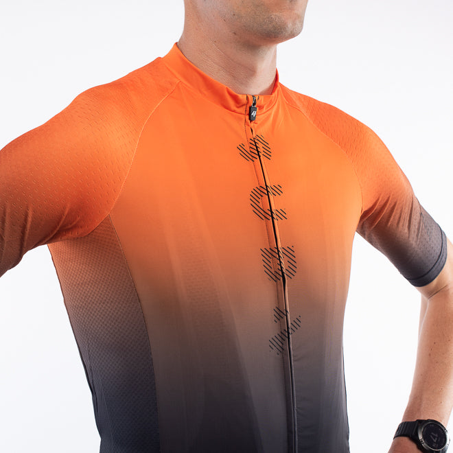Cycling Jersey Euro Pro Orange Fade