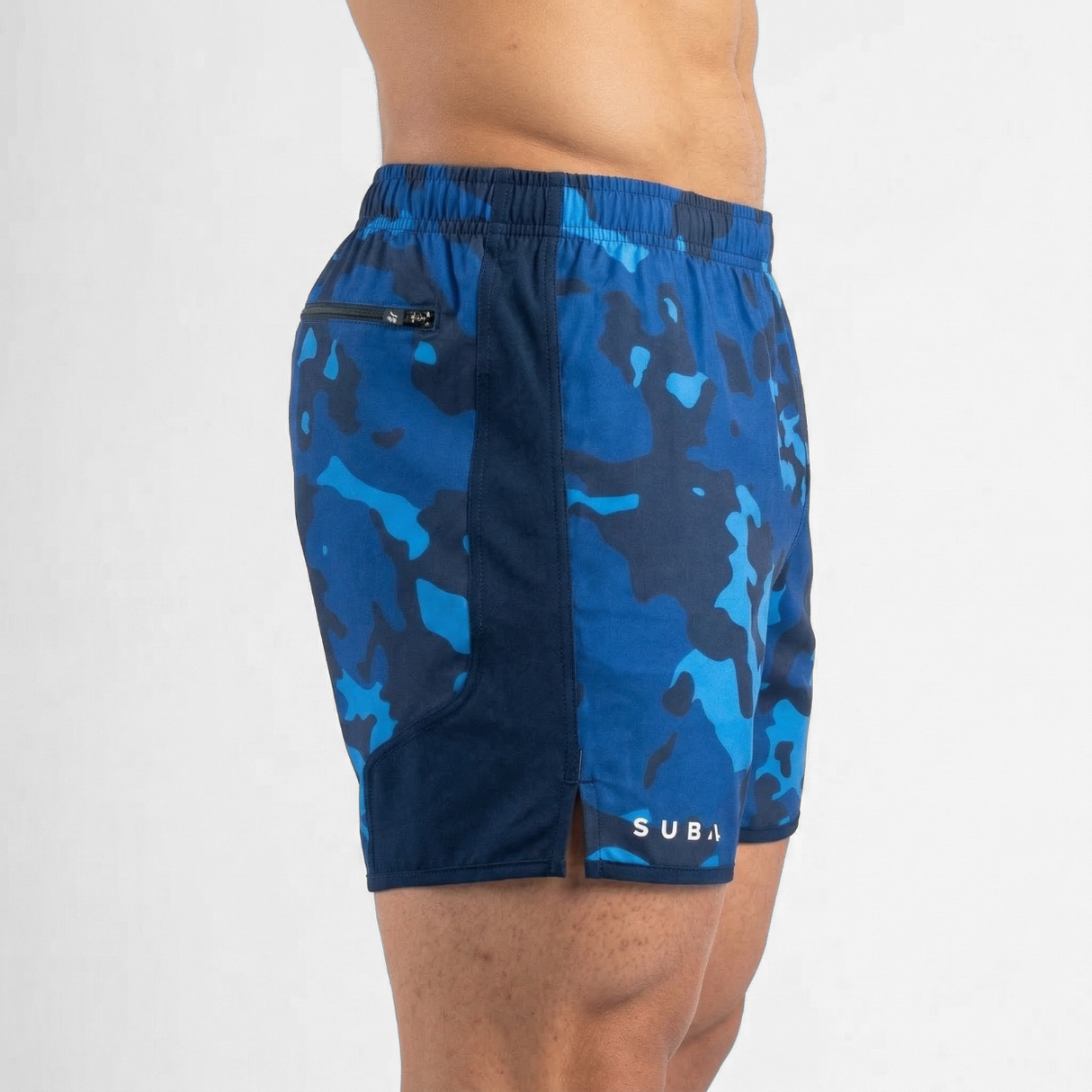 Running Trail Shorts 5" Inch Camo Navy