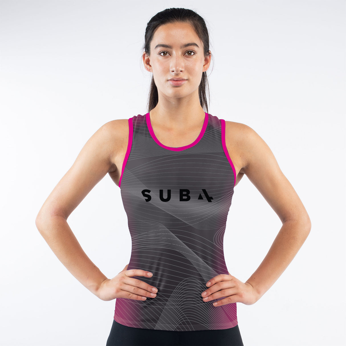 Running Singlet DryLyte Women's Pink Trim