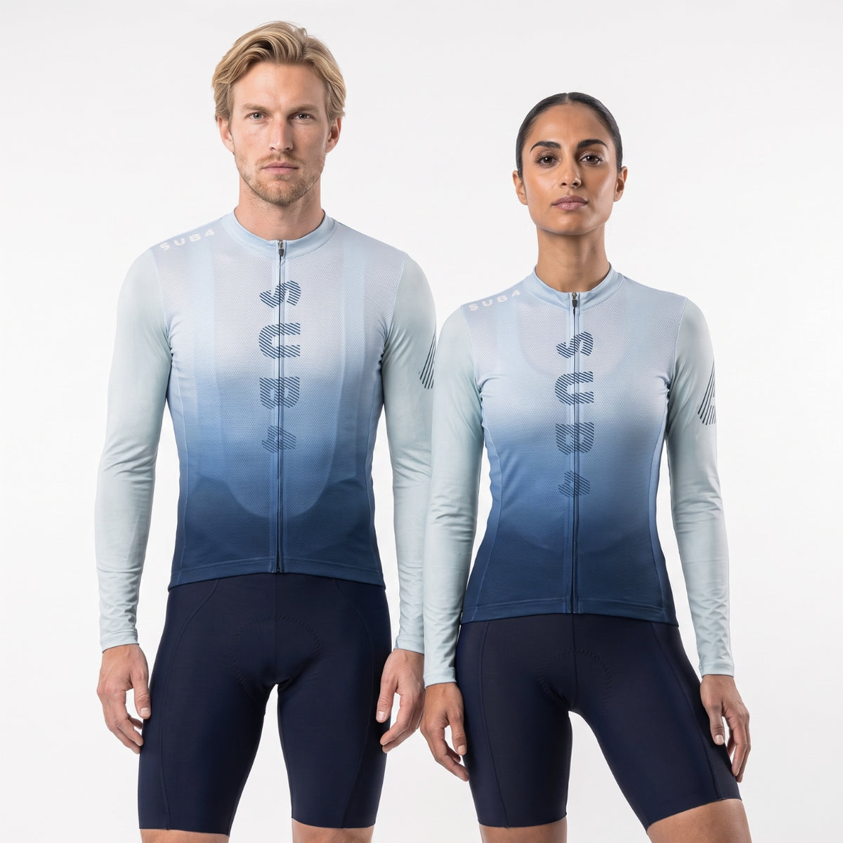 Cycling Jersey Long Sleeve Navy Fade