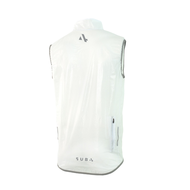 Cycling/Running Sleeveless Rain Jacket Action Clear