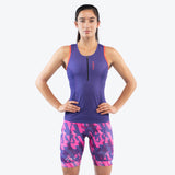 Triathlon Endurance Singlet Women's Purple Print