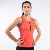 Triathlon Endurance Singlet Women's Rose Print