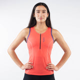 Triathlon Endurance Singlet Women's Rose Print