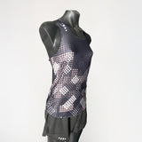 Running Singlet Elite Women's Urban Grid Black