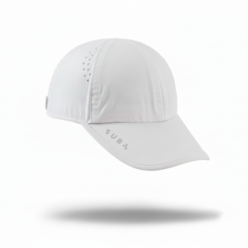 White cap with 'SUB4' branding on a white background