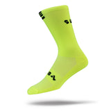 Running Socks 3/4 Crew Fluoro Yellow