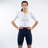 Triathlon Speedsuit Action Women's White - Navy