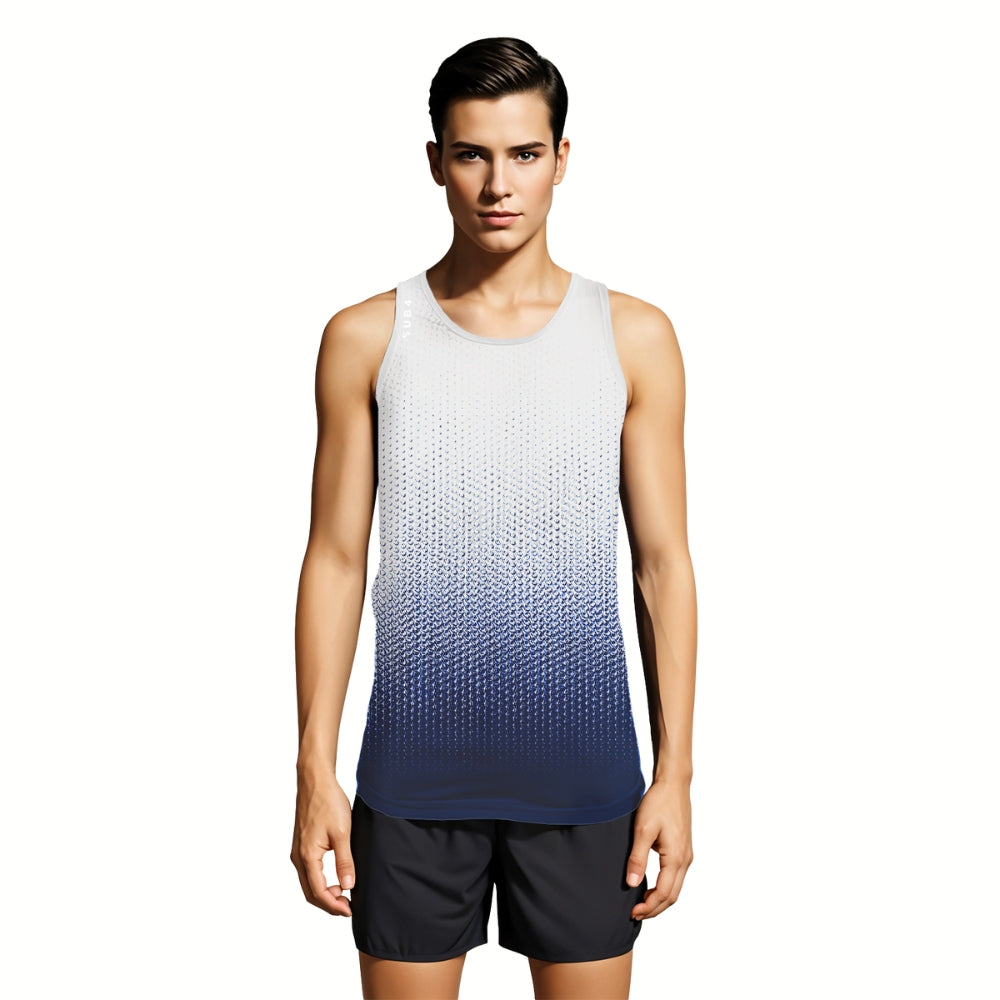 Running Singlet DryLyte Dot Navy