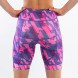 Triathlon Endurance Shorts Women's Purple Print