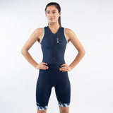 Triathlon Endurance Suit Women's Navy Print