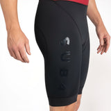 Black Tri Suit legs with a brand logo on a white background