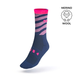 3/4 Crew Merino Wool Brevett Strip Socks
