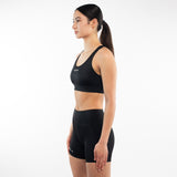 Crop Top & 1/2 Brief Shorts Set Women's Black BUNDLE & SAVE