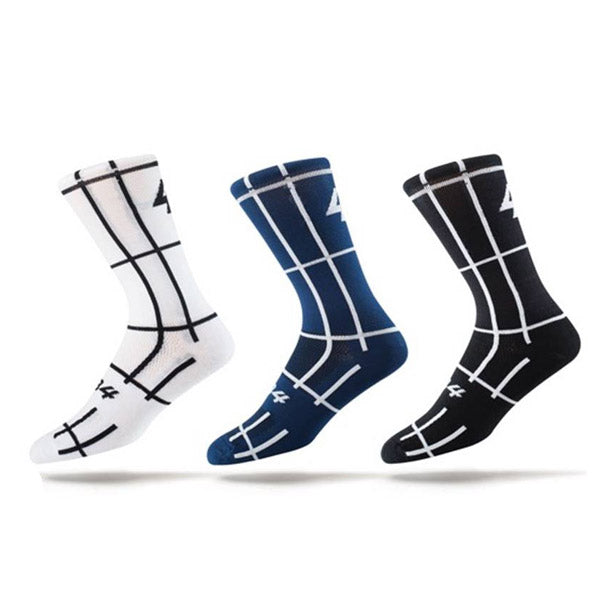 Running Socks 3/4 Crew Classic Grid