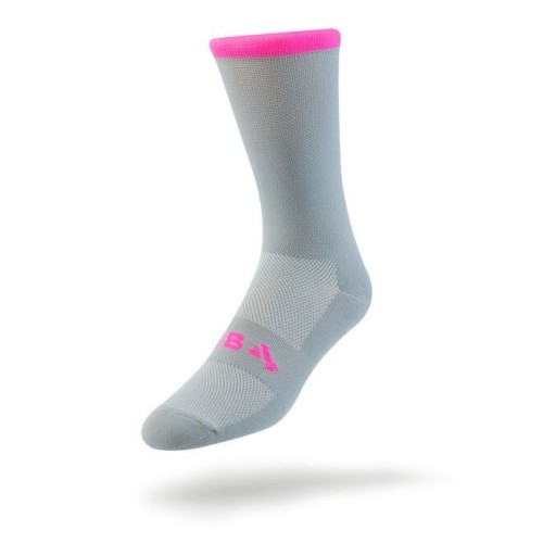 Mens Cycling Socks: Grey – Pink